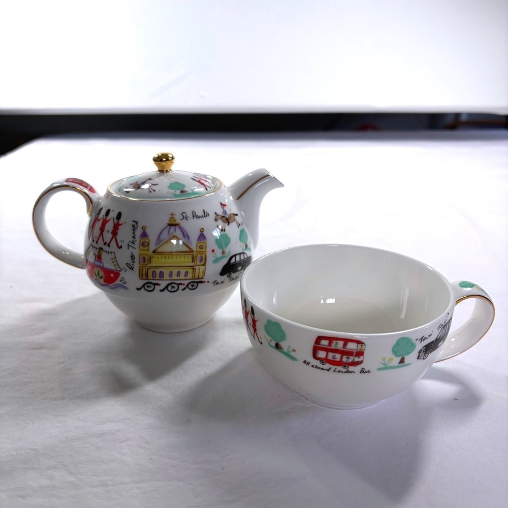 James Sadler London Travel Tea For One Stacking Teapot and Cup Set - Picture 11 of 16
